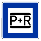 Hinweisschild P&R Plätze